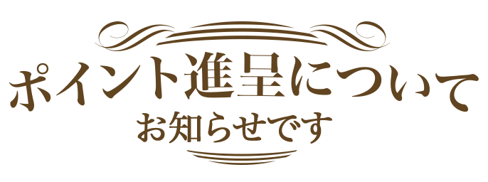 ご進呈ポイントについて